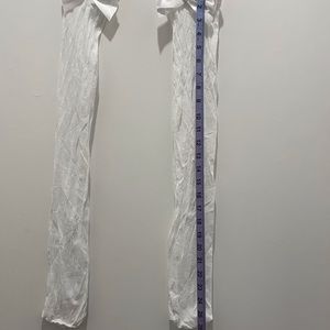 White Knee High Stockings with Bows